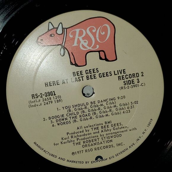 1977 Here at Last BEE GEES Live LP Double Album Record Vinyl - Picture 8 of 16